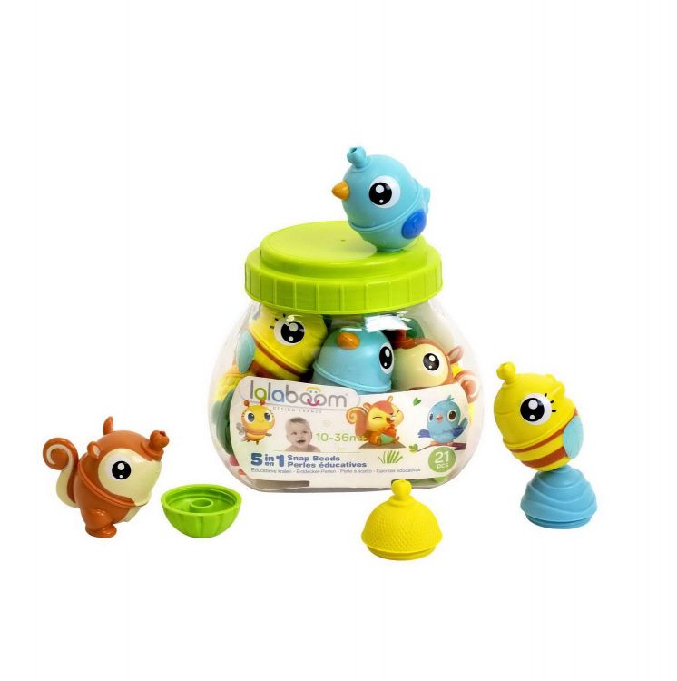 LALABOOM BL220 Развивающая игрушка Lalaboom Бусины-животные 21 предмет