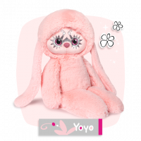BUDI BASA LR30-01 Мягкая игрушка Лори Колори Зайка Ёё (розовый), 30 см