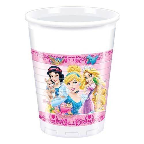 Procos 82646 Стаканы пластиковые "Принцессы Disney и питомцы", 8 шт.
