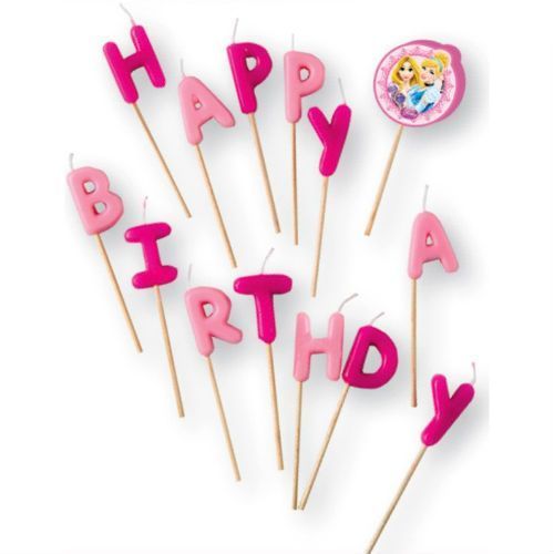 Procos 81592 Свечи-буквы "Принцессы Disney Happy Birthday"