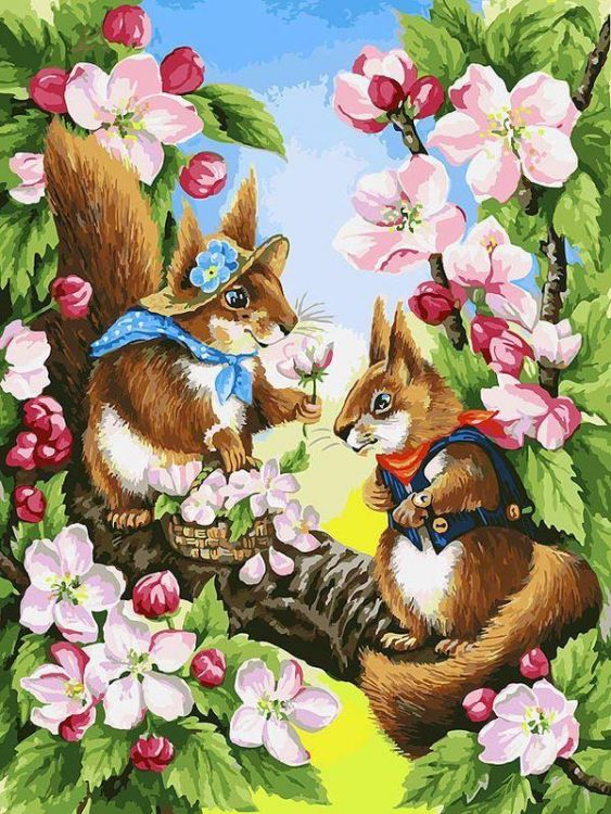 Раскраски по номерам Свидание, 40*30 см