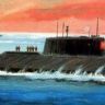 Звезда 9007П Российский атомный подводный ракетный крейсер К-141 «Курск» 1:350
