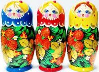 МАТРЁШКА М05140215 Матрешка 5 в 1 средняя (Ягодки, Эскиз 15, Клубничка с божьей коровкой) 4 цвета