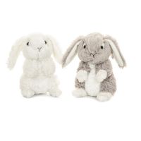 Мягкая игрушка Teddykompaniet кролик сидящий, серый, 19 см