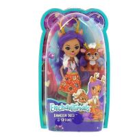 Mattel FNH23 Энчантималс Кукла Данесса Оления с любимой зверушкой, 15 см
