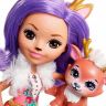 Mattel FNH23 Энчантималс Кукла Данесса Оления с любимой зверушкой, 15 см