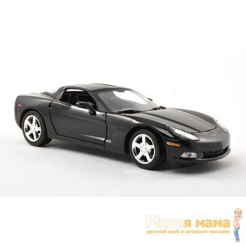 Motormax 73270 Коллекционная модель машины 2005 Corvette C6, 1:24, черная