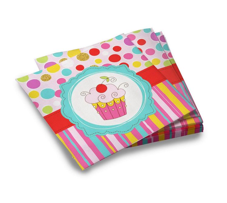 ND Play 297191 Салфетки бумажные ND Play Тортик, трехслойные 33*33 см, 20 шт