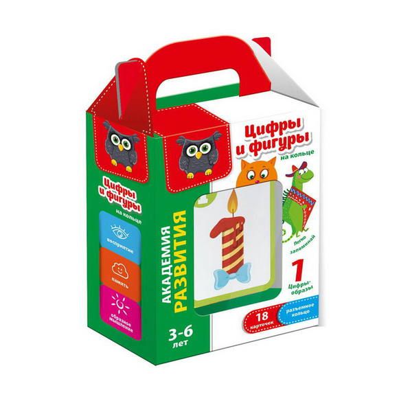 Vladi Toys VT5000-02 Игра настольная"Карточки на кольце "Цифры и фигуры" Vladi Toys VT5000-02 Игра настольная"Карточки на кольце "Цифры и фигуры"