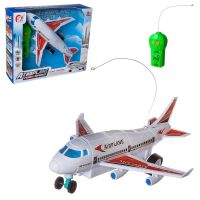 ABtoys (АБтойс) PY196-30B Самолет пассажирский, с двух канальным пультом управления, со световыми эффектами, 2 вида, в коробке, 22,5х18,5х9,5см