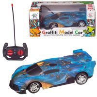 Junfa XFY234-28/голубая Машинка на радиоуправлении JUNFA Graffiti Model 1:24, голубая, 23х12х9,5 см