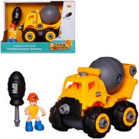 ABtoys (АБтойс) C-00484 Машинка-конструктор ABtoys Спецтехника Собери сам Бетономешалка