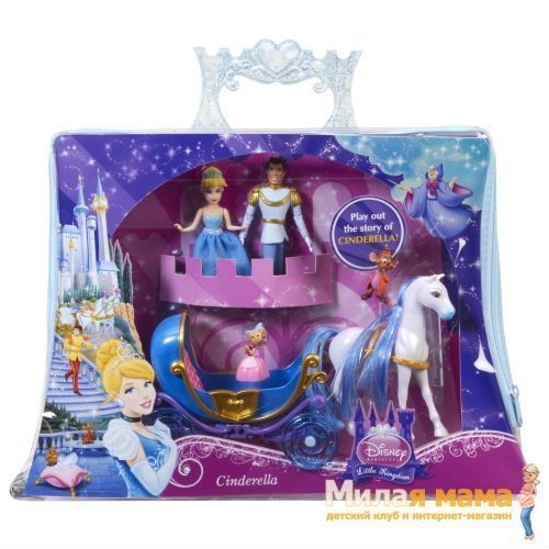 Mattel X9427 Набор подарочный с мини-куклой "Disney Принцесса – Маленькое королевство" Золушка