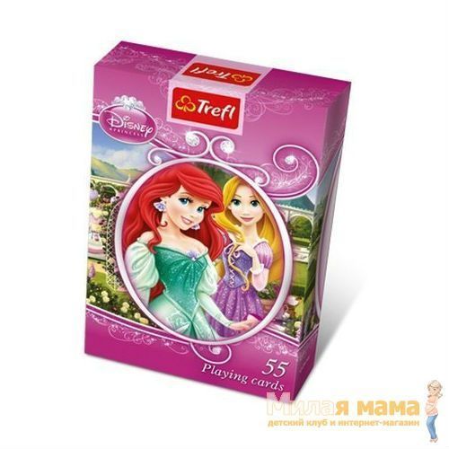 Trefl 08605 Карты детские Акулина, Принцессы, 55 шт.