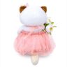 BUDI BASA LK24-034 Мягкая игрушка Кошечка Ли-Ли с белым букетом, 24 см