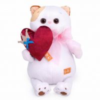 BUDI BASA LK24-074 Мягкая игрушка BUDI BASA Кошка Ли-Ли с сердцем 24 см