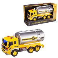 ABtoys (АБтойс) C-00454 Машинка инерционная ABtoys Автоцистерна со звуковыми и световыми эффектами 1:16, 32.5x12x19 см