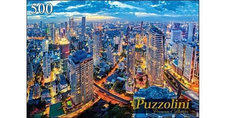 Puzzolini 7677 Пазл Ночной Бангкок, 500 элементов