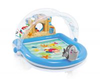 Intex 57421 Водный игровой надувной центр "Морской" с навесом, 170*150*81 см