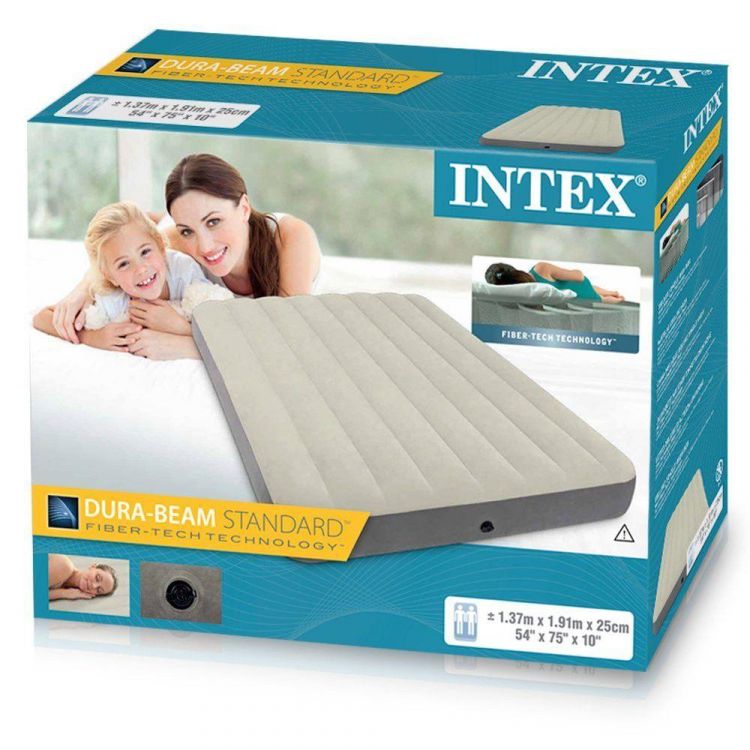 INTEX 64708 Матрац-кровать надувной "Full Deluxe",137*191*25 см 
