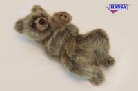 Hansa 6555 Мягкая игрушка Медведица с медвежонком, 33см