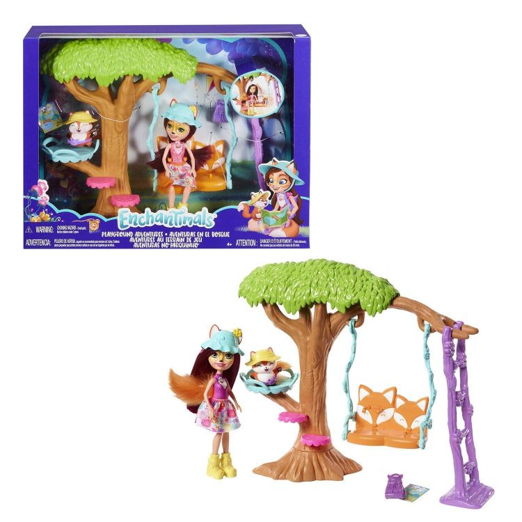 Mattel FRH45 Энчантималс Игровой набор Качели с Фелисити Лис