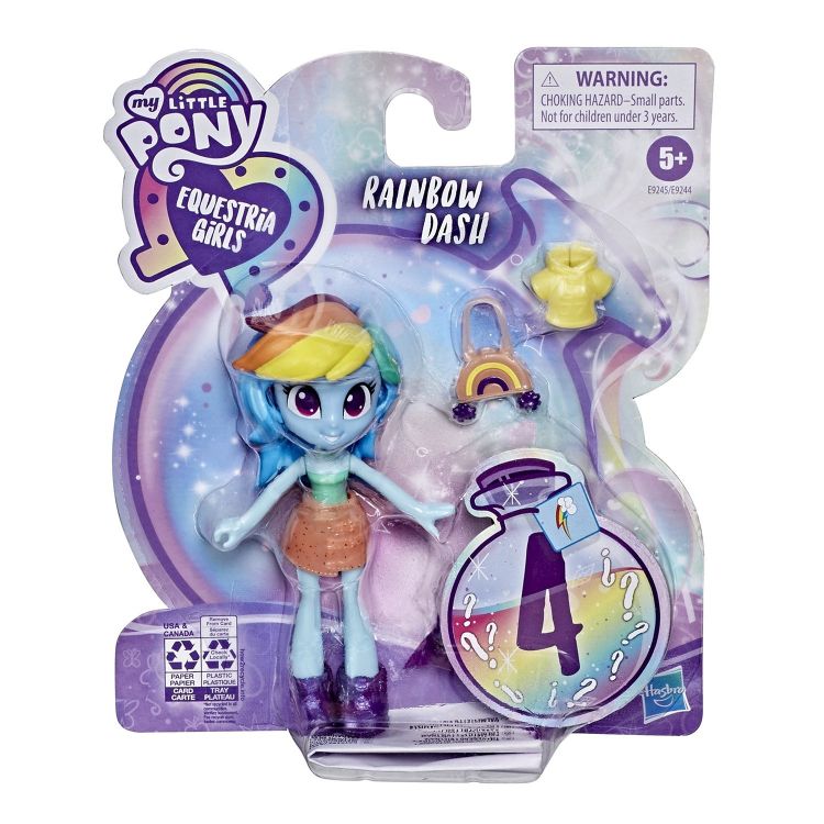 Hasbro E9245 MLP EG Minis Мини-кукла Радуга Дэш с нарядом и аксессуарами