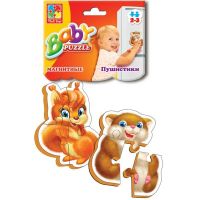 Vladi Toys VT3208-04 Baby puzzle Пазлы мягкие магнитные "Пушистики"