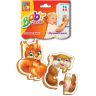 Vladi Toys VT3208-04 Baby puzzle Пазлы мягкие магнитные "Пушистики"