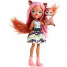 Mattel FMT61 Энчантималс Кукла Санча Сквирелл с любимой зверушкой, 15 см