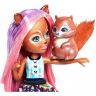Mattel FMT61 Энчантималс Кукла Санча Сквирелл с любимой зверушкой, 15 см