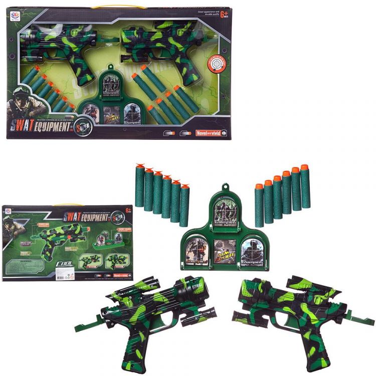 Junfa WG-11267 Игровой набор Junfa 2 космобластера, мишень и 12 мягких пуль