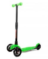 Buggy Boom Alfa 003-0188 Самокат детский трехколесный АЛЬФА с регулируемой складной ручкой (зеленый флюр 88)