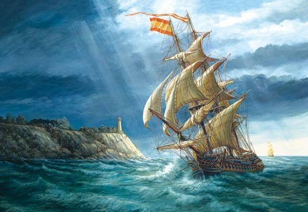 Пазл Castorland 1500 деталей Парусник, средний размер элементов 1,6?1,4 см