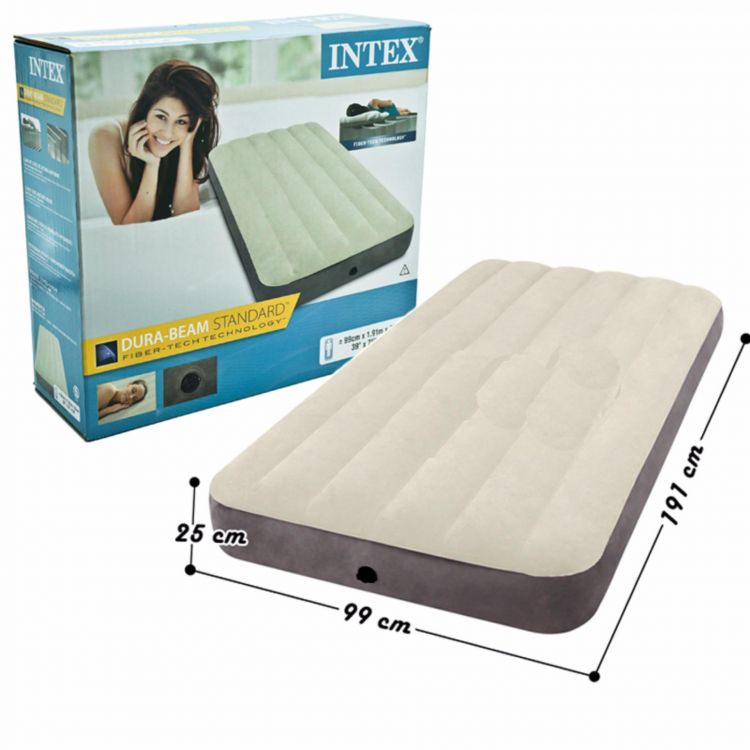 Intex 64707 Надувной матрас Deluxe Single-High, 99*191*25 см