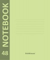 ErichKrause 46935EK Тетрадь ученическая 48л КЛЕТКА с пластиковой обложкой на скобе Neon, зеленый, А5+