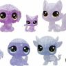 Hasbro E5492 LPS Набор из 7 коллекционных питомцев "Холодное царство", сиреневые