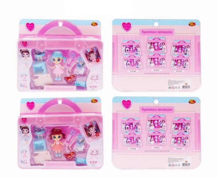 ABtoys (АБтойс) PT-01471 Кукла-мини ABtoys Любимая кукла с 3 питомцами и домиком для кошки