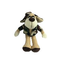 Teddy YSL18773 Мягкая игрушка Собака в камуфляжном костюме, 18 см