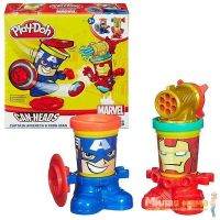 Play-Doh B0745 Пластилин Герои Марвел Железный Человек и Капитан Америка