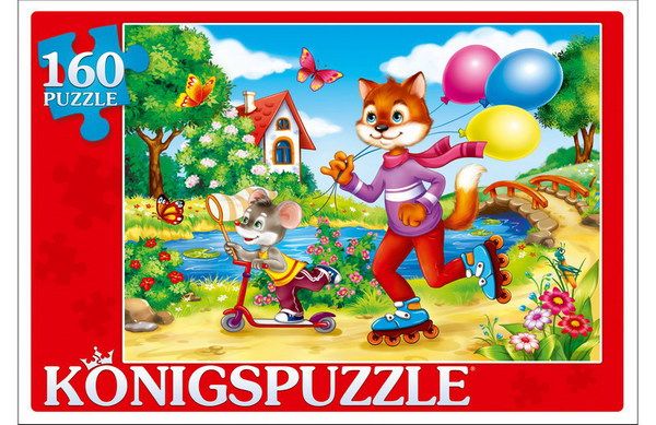 Konigspuzzle ПК160-6118 Пазл Приключения кота Леопольда, 160 элементов
