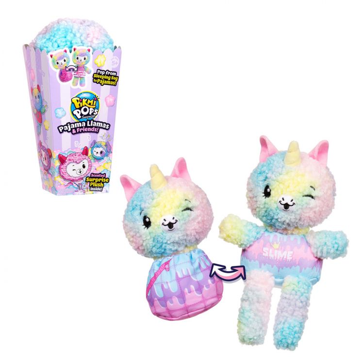 Moose 75492 Pikmi Pops Набор-сюрприз с 1 героем "Пижама Лама и Друзья", попкорн фиолетовый
