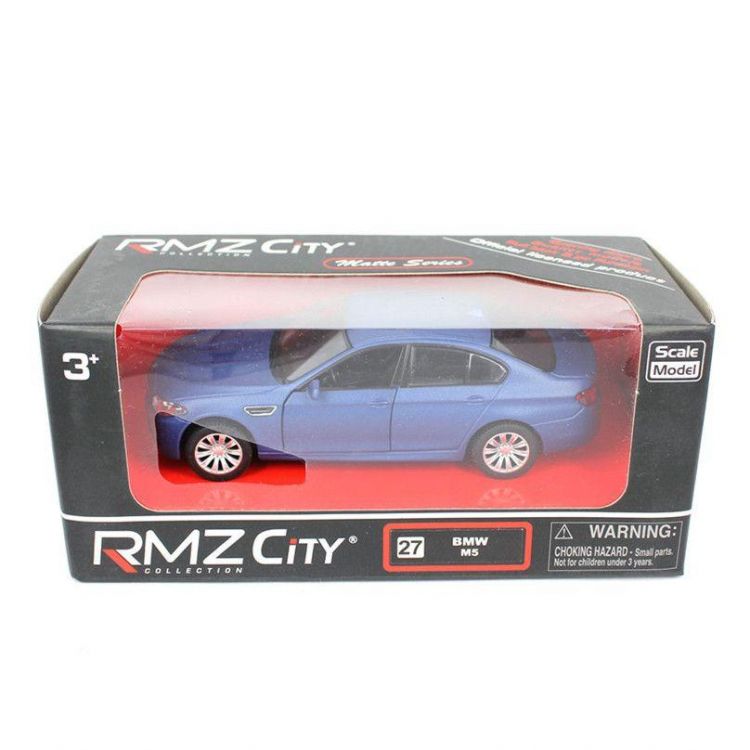 RMZ City 554004 Машина металлическая BMW M5, 1:32, инерционная, голубой матовый цвет
