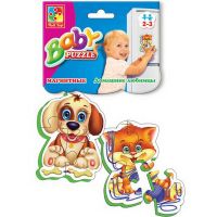 Vladi Toys VT3208-02 Baby puzzle Пазлы мягкие магнитные "Домашние любимцы"