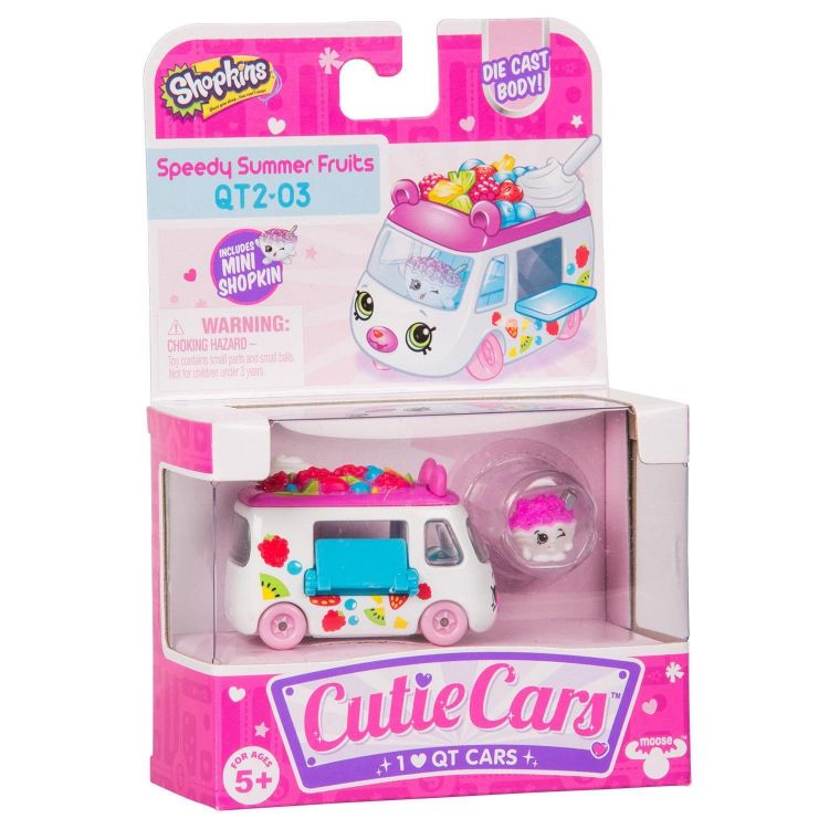Moose 56771 Машинка Cutie Car S2 с фигуркой Шопкинс Speedy Summer Fruits