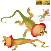 ABtoys (АБтойс) PT-01721 Фигурка Abtoys Юный натуралист Рептилии Ящерица (зелено-песочная с ярким воротником), термопластичная резина