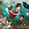 Нескучные игры 8280 Пазл Страна сказок Мэри Поппинс, фигурный, деревянный, 81 деталь
