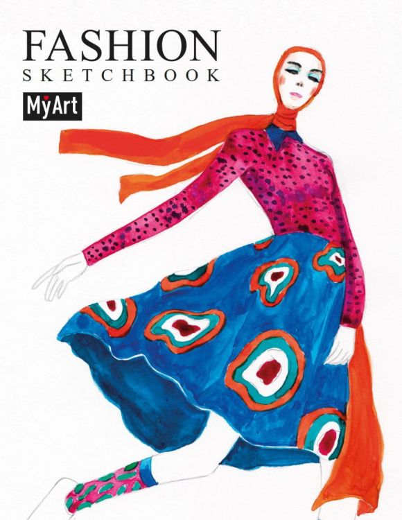 Проф-Пресс 40629-9 Блокнот Проф-Пресс Скетчбук My Art Fashion Дама в косынке, 40 листов