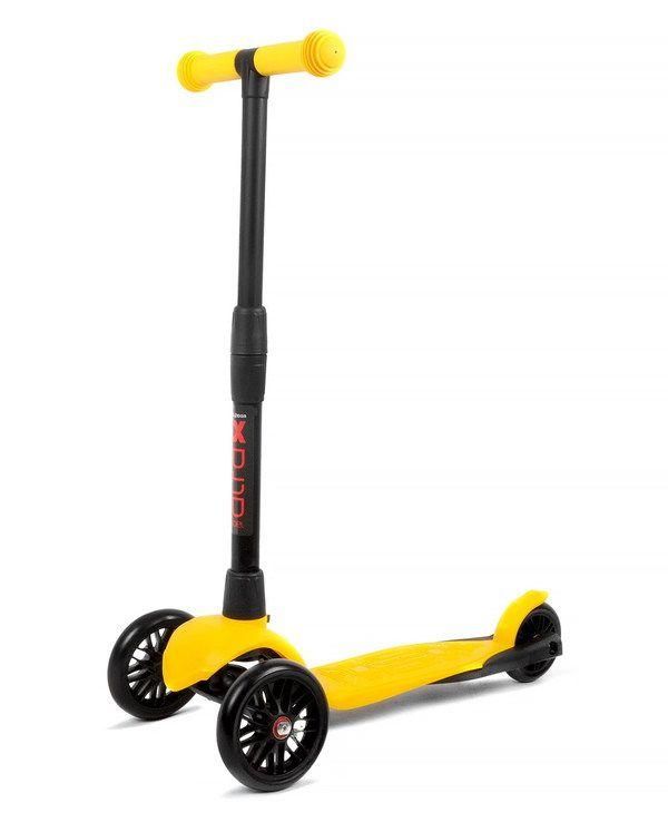 Buggy Boom Alfa 003-0191 Самокат детский трехколесный АЛЬФА, с регулируемой складной ручкой (желтый флюр 91)