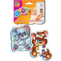 Vladi Toys VT3208-03 Baby puzzle Пазлы мягкие магнитные "Лесные жители"